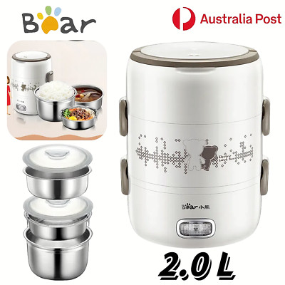 BEAR Electric Lunch Box Food Heating Bento Rice Cooker Cook Cooking Soup Steamer