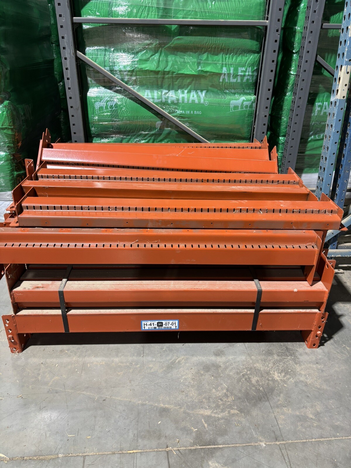Interlake 48"x 4-1/2" Teardrop Pallet Racking Rack Step Beam Crossmember