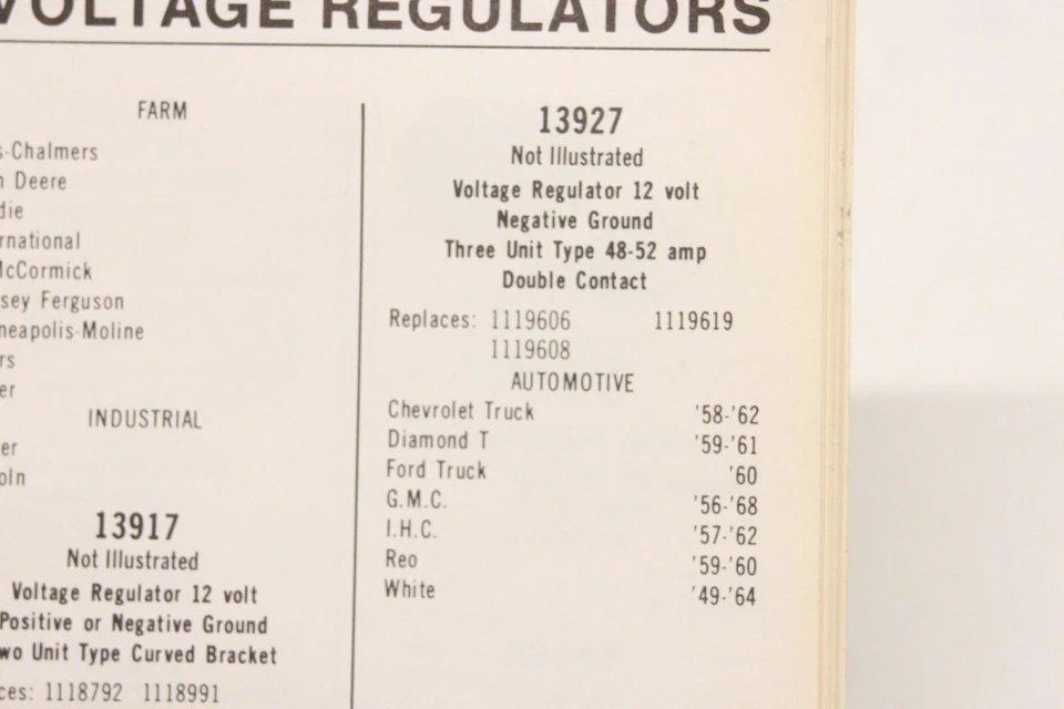 Regulador de tensão NORS 1958-62 Chevrolet Truck 56-68 GMC 12V 1119619 parte 13927 - Imagem 4 de 4
