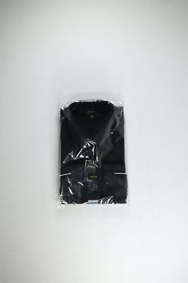 Men's Angelo Rossi Black Button Down Shirt Size 17 34/35
