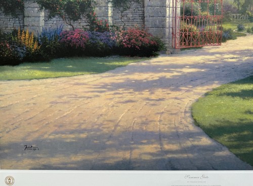 Thomas Kinkade SUMMER GATE Hand Signed Limited Edition Lithograph 25" x 34" - Picture 2 of 10