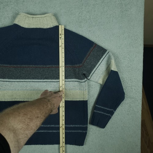 The Territory Ahead Sweater Mens Medium Lambswool Blend 1/4 Zip Frontier Wear - Picture 9 of 23
