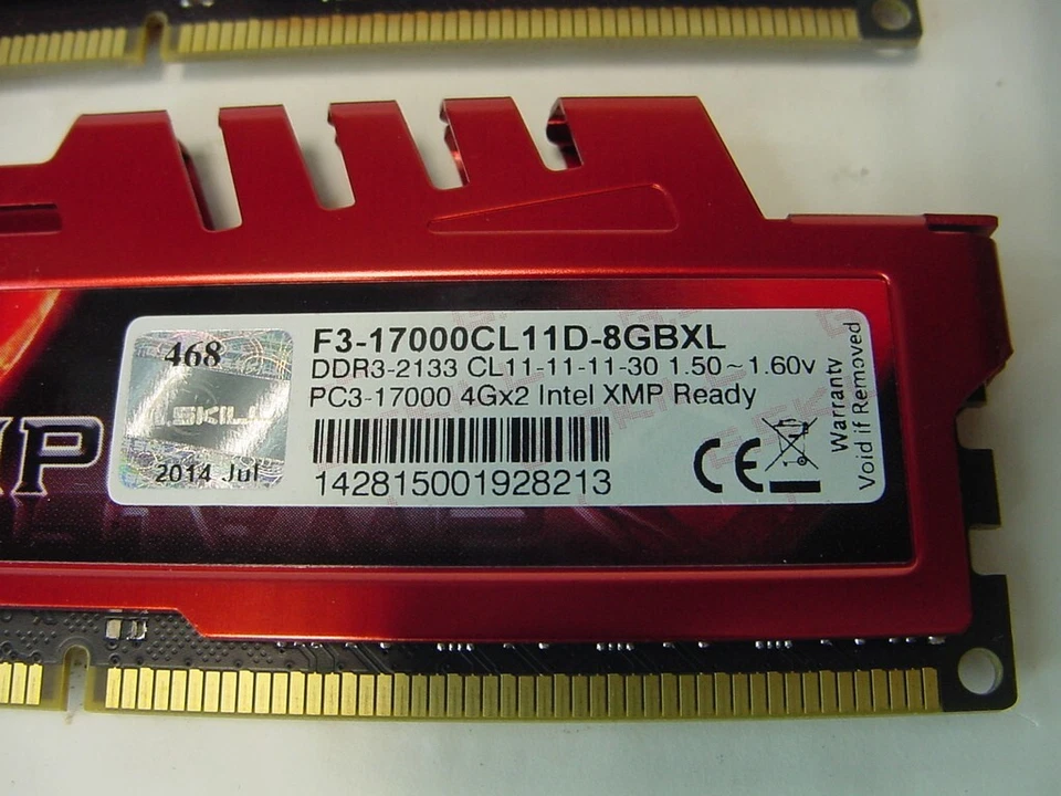 COMPUTER MEMORY 8GB G. SKILL RIPJAWS X DDR3 1.60V PC3-17000 F3-17000CL11D-8GBXL - Image 4 of 4