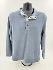 Tommy Bahama Men's Cold Springs Mock Neck Long Sleeve Sweater Size Large L Blue
