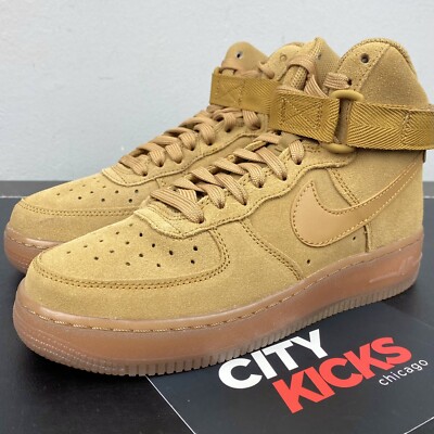 New Nike Air Force 1 High GS Sz 5Y Womens Sz 6.5 Wheat Shoes