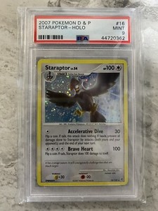 Pokemon TCG - Staraptor - 16/130 - PSA 9 MINT - Holo Rare - Diamond & Pearl
