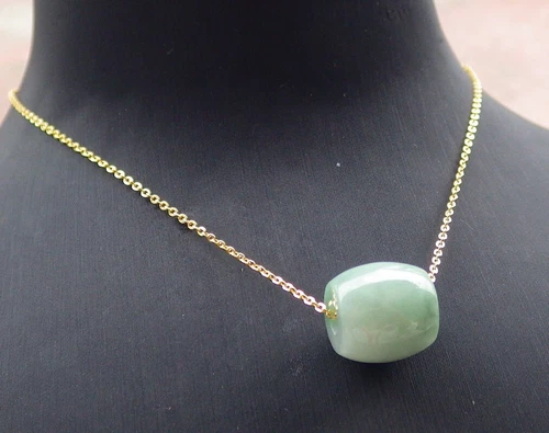 Certified Green Natural A JADE JADEITE PENDANT Circle Donut Bead - Picture 3 of 10