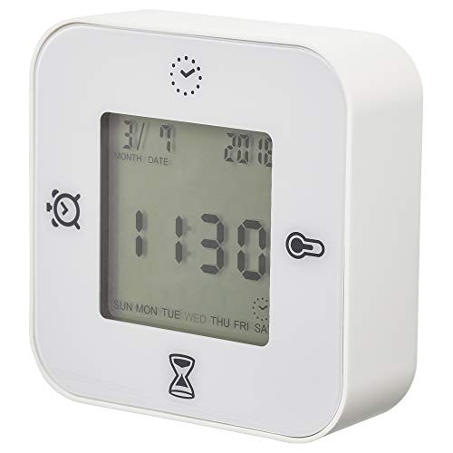 IKEA KLOCKIS Clock Thermometer Alarm Timer White - Picture 1 of 1