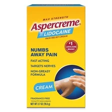 Aspercreme with Lidocaine Maximum Strength Pain Relieving Cream Odor Free 2.7 Oz