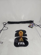 2026 FIFA WORLD CUP OFFICIAL Soccer Futbol CLEAR PLASTIC DRAWSTRING BACKPACK NWT