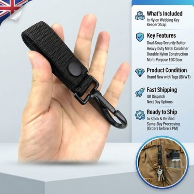 2er-Pack Nylon Duty Gürtel Schlüssel Aufbewahrung mit strapazierfähigem Clip - ideal für Sicherheit