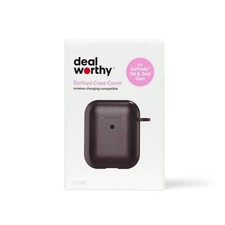 Dealworthy Silicone Case Cover for AirPods 1/2 Generation Case, Black