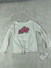 Nike Girl Tee T-Shirt Long Sleeve White Size 18M