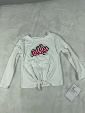 Nike Girl Tee T-Shirt Long Sleeve White Size 18M