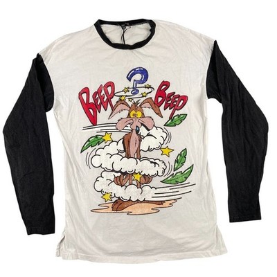 Dolls Kill X Looney Tunes Shirt Sz Medium Oversized Tee Wile E. Coyote Excellent