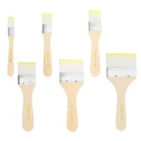6Er Set Malpinsel 5,2-6,9 Cm Nylonborsten FüR KüNstler, Gelb/Weiß