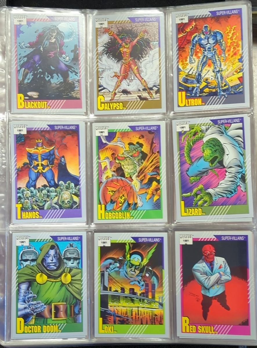 1991 Marvel Universe Impel Series 2 Complete Trading Card Base Set