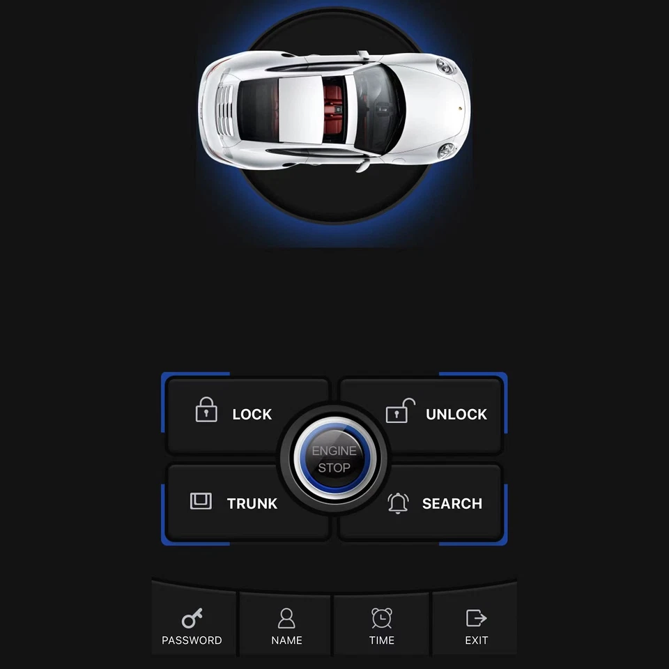 Car Keyless Entry Engine Start Alarm System Push Button Remote Starter Stop Foto 2 de 4