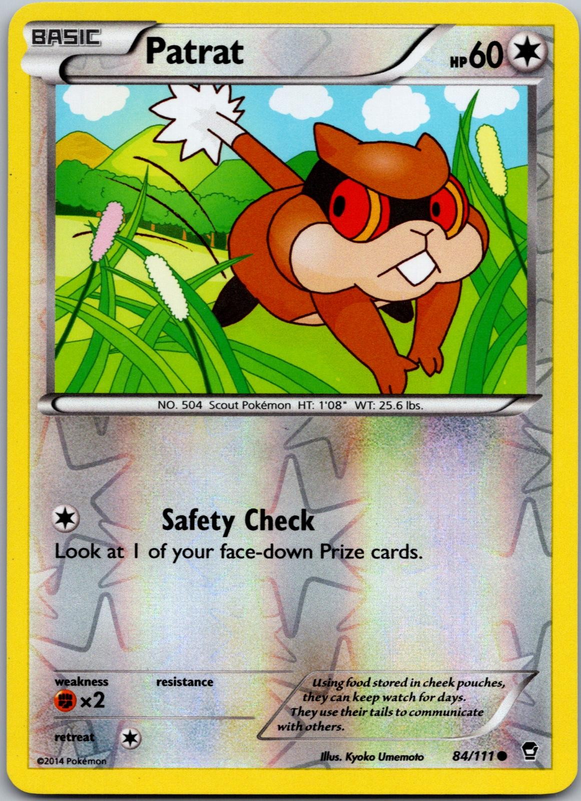 POKEMON PATRAT 84/111 COMMON REVERSE HOLO FURIOUS FISTS NM/M