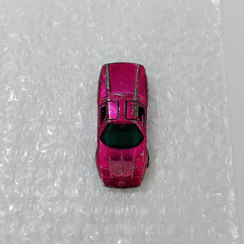 Hot Wheels 1972 Redline Mercedes Benz C-111 Rose with Dark Int, HK 1970 - Image 4 of 4