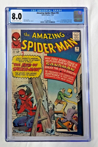 Amazing Spider-man #18 CGC 8.0 Marvel 1964 Sandman 1st Ned Leeds