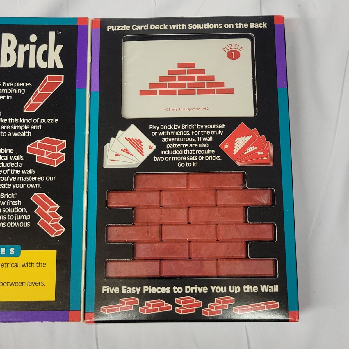 Brick by Brick Building Puzzle 1 or 2 Player Game 1992 Binary Arts