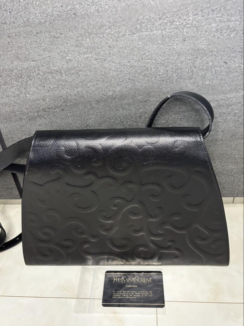 Borsa a tracolla Yves Saint Laurent nera articolo vintage Ysl