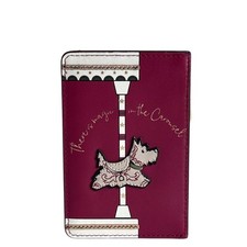 RADLEY Purse Carmine Red Leather Small Card Coin Wallet - Magic Carousel - New