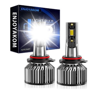 10000K 9012 HIR2 LED Headlight Bulbs Kit High Low Beam Super Bright Combo White