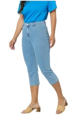 DG2 Women's Effortless Stretch Denim Tri-Fit Capri Chambray