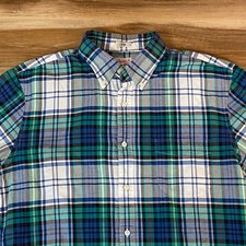 J. Crew Broken-In Oxford Shirt Mens Large Plaid Button Down Long Sleeve Slim Fit