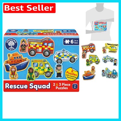 6-teilige Rescue Squad Puzzle Sammlung - Spaß und lehrreich für Alter 2+