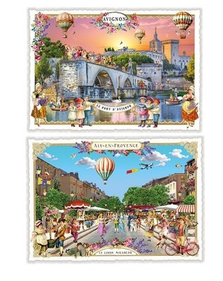 EDITION TAUSENDSCHÖN*Städte*Postkarte*Frankreich* Aix-en-Provence*Avignon*A6