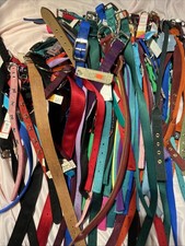 Lote de 100 nuevos collares para perros de nailon de cuero tamaños mixtos suministro a granel para mascotas valor de $1000+