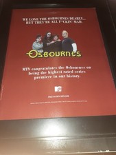 The Osbournes Rare Original MTV Promo Poster Ad Framed! Ozzy Osbourne