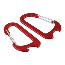 2Pcs Carabiner Set with Wire Gate Design for Outdoor Adventures and Keychains
