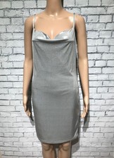 Forever 21, M, Sliver Metallic Shinny Sleeveless Sexy Stretch Short Dress, Party
