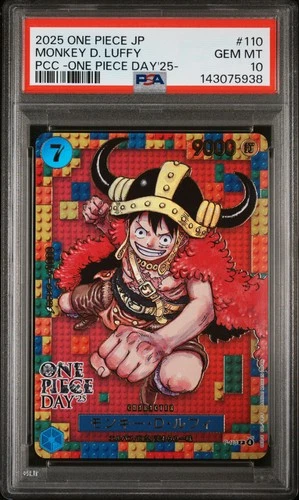 2025 ONE PIECE JAPANESE PREMIUM COLLECTION OP DAY'25 #110 MONKEY D. LUFFY PSA 10