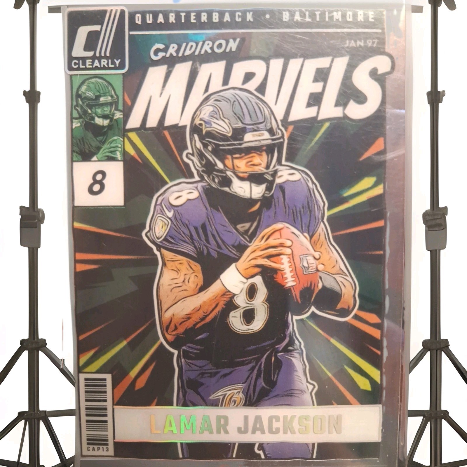 2024 Panini Clearly Donruss - Gridiron Marvels Lamar Jackson #3 Case Hit SSP