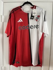 Adidas River Plate Maglia Calcio Terza Uomo Taglia Large 24/25 Bianco Rosso IV8190