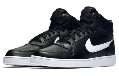 Nike Ebernon Mid Sneakers Black White Retro Basketball AQ1773-002 Mens Size