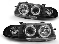 Scheinwerfer Angel Eyes kompatibel mit Opel Astra F Bj. 94-98 Schwarz