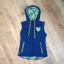 Disney Parks Mickey Mouse Mosaic Sleeveless Hoodie Vest Kids Size XS Extra Small
