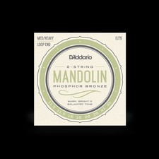 Set of D'Addario EJ75 Phosphor Bronze Mandolin Strings, Heavy 11.5 - 41