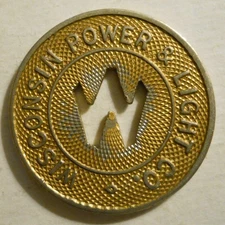 Wisconsin Power & Light Company (Sheboygan) transit token - WA790L