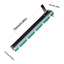 10PCS Dual Channel Slide Potentiometer, 75mm Linear B103-10K Fader