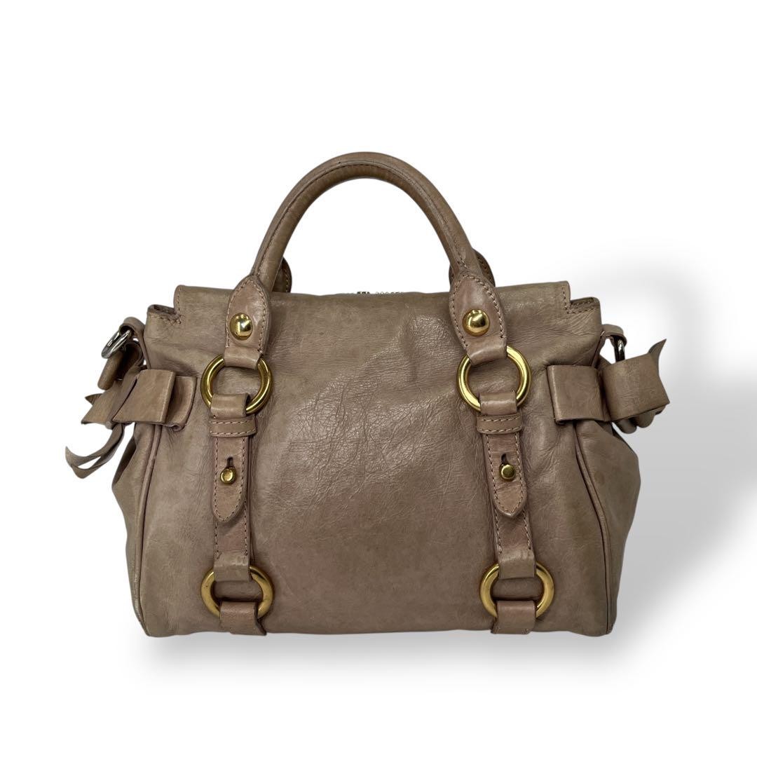 バッグ miu miu vitello lux hand bag gray 2way Miu Miu Vitello Luxe 2way Shoulder Bag gray WS14874 – NUIR
