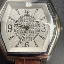 Lucien Piccard Lady's White Dial Crystal Watch Japan Quartz New Battery New Band