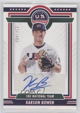 2022 Panini USA Baseball Stars & Stripes Blue Ink 236/499 Karson Bowen Auto tj1
