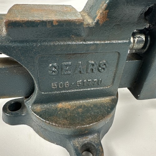 Vintage Sears drehbarer Schraubstock und Amboss 506 51770 3 1/2" Backen Made in USA - Bild 2 von 8